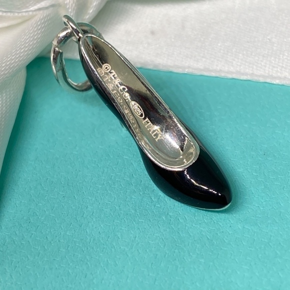 Tiffany & Company stiletto shoe high heel enamel charm  with box - Picture 3 of 8